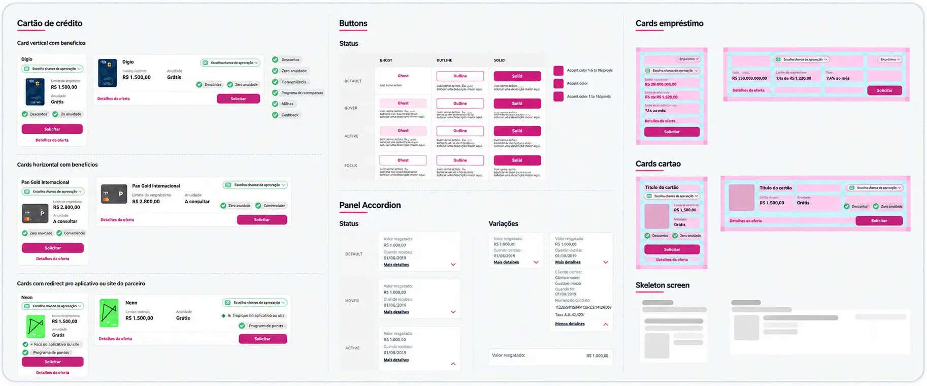 Componentes do design system
